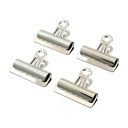 Aylbcz Bulldog Clip 4/8PCS 75mm/3Inch Alloy Bulldog Grip Clip for Photos Maps Papers Bills (4)