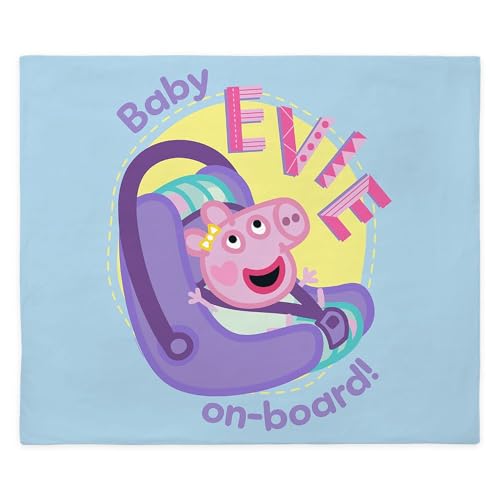 CafePress Peppa Pig: Baby On Board King Duvet Cover, Printed Comforter Cover, Unique Bedding