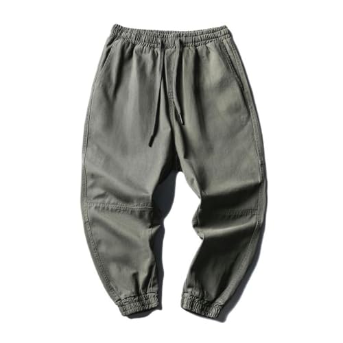 Camisa cepillada a cuadros retro de hombre y pantalones harén cómodos