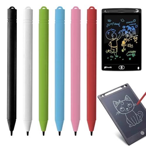 keyxer 6 pcs stylos de Rechange pour Tableau d'écriture LCD, Stylet pour Tableau à Dessin LCD, stylos pour Tableau d'écriture, stylos pour Tableau...
