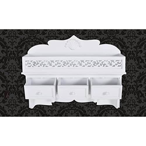 Étagère murale blanche pour ranger vos clés et petits objets dans l'entrée - 6
