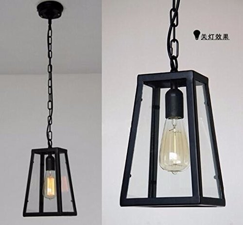 Lámpara de hierro industrial GZZ con pantalla colgante decorativa de alta resistencia para salón