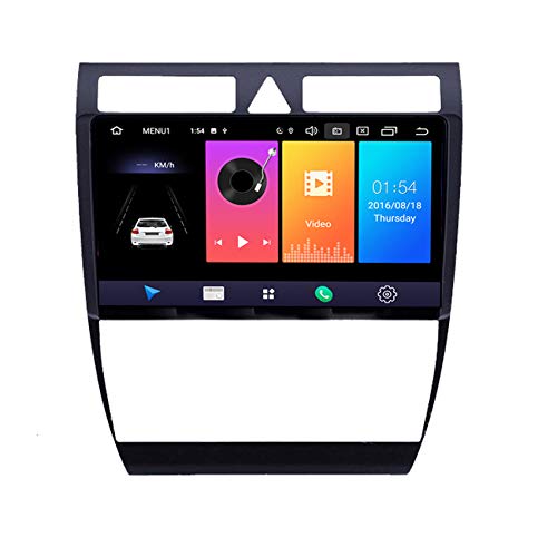 Android 8.1 Autoradio GPS Navigation für Audi A6 S6 RS6 1997-2004 Auto Stereo 2 Din 9 ''Bluetooth WiFi FM Spiegel Verbindung Rückfahrkamera,4