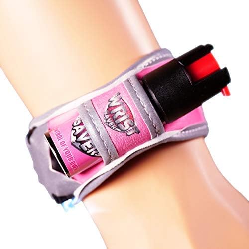 Wrist Saver Police Strength OC Pepper Spray para correr, pulsera ligera y compacta de autodefensa, ideal para mujeres corredoras, corredores y