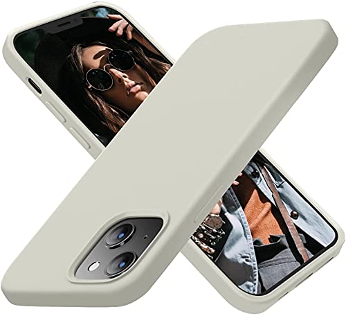Image of Silicone Back Cover Case Compatible with iPhone 14 Plus (Beige)