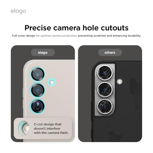 Image of elago Compatible with Samsung Galaxy S25 Plus Case, Liquid Silicone Case, Full Body Protective Cover, Shockproof, Slim Phone Case, Anti-Scratch Soft Microfiber Lining, 6.7 inch (Stone)