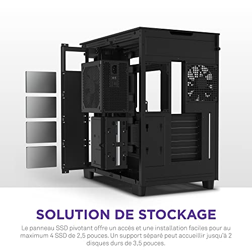 Image of NZXT Glass H9 Elite Premium Dual-Chamber ATX Mid- Tower Computer Case /Gaming Cabinet | Support - ATX, Micro-ATX, Mini ITX | Pre-Installed 4 X 120Mm Fans - Cm-H91Eb-01(Black)