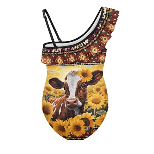 Binienty Summer One Piece Swimsuits for Girls Fashion Beach Ruffled Halter Bathing Suit Sweet Gifts for Daughter Sister2