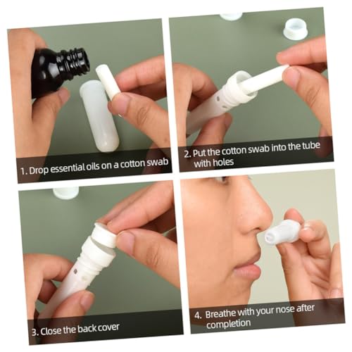 CLISPEED 20 Pçs Em Branco Recarregável Portátil Nasal Recarregável Vara Óleo Essencial Compõem Nariz