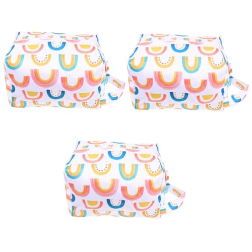 3 Pz borsa per pannolini per bambini carrozzina custodia per tovaglioli da viaggio lavabili pannolino lavabile da per per Colorful