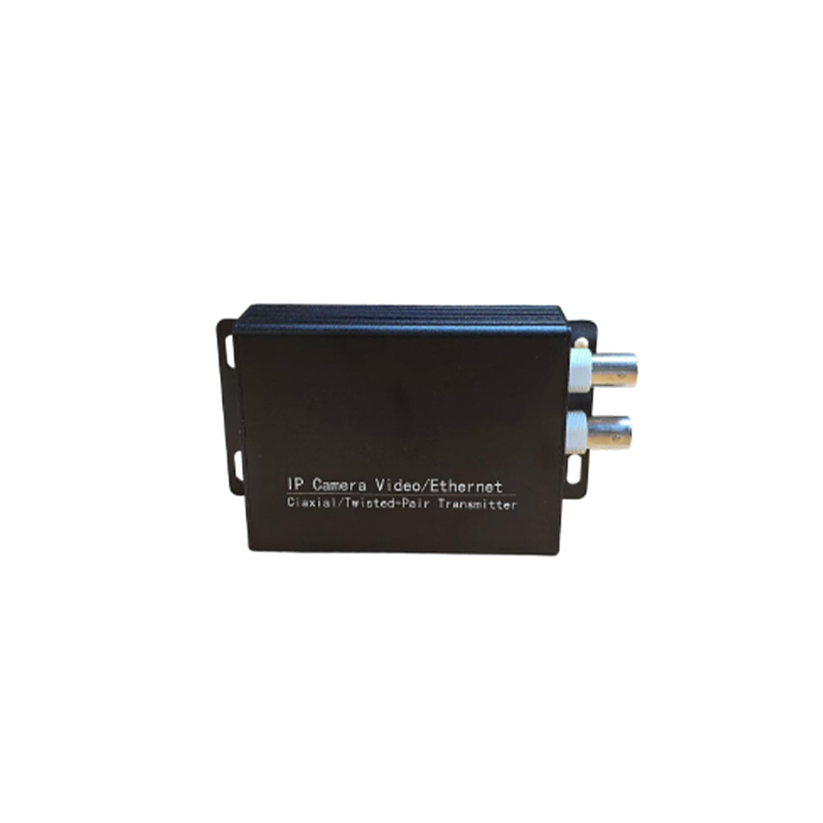 Juego de extensor coaxial de cámara de seguridad para equipos de instalación, conexión de video Ethernet con carcasa de metal negro, juego de dos conectores coaxiales