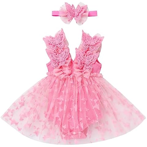 FYMNSI Baby Girl Lace Romper Dress Cover