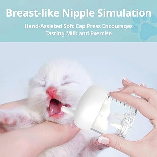 Manon Rosa Kitten Bottle Feeding Kit Newborn Pet Nursing Milk Bottle And Spoon Set For Small Animals Baby Puppy Rabbits With Anti-Choking Solution thumb #5