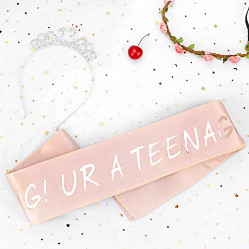 Banda de satén y tiara cómodas para niñas en eventos 6