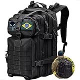 Mochila Tática 50l Reforçada Impermeável Masculina Grande(Preto)