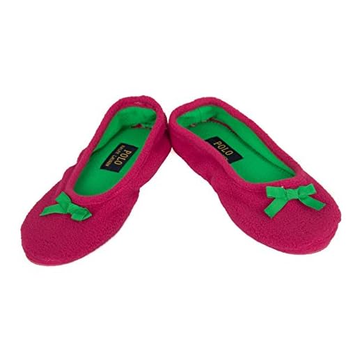 Polo Ralph Lauren Slipper Dame Slip-on Frau Homewear Artikel BAYLEY BALLET, 991653 Fuchsia, USA 4.5 - UK 4 - EUR 36 - CM 23.5