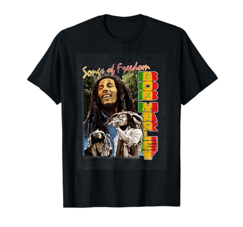 Bob Marley Freedom Vintage Reggae Musique par Rock Off T-Shirt