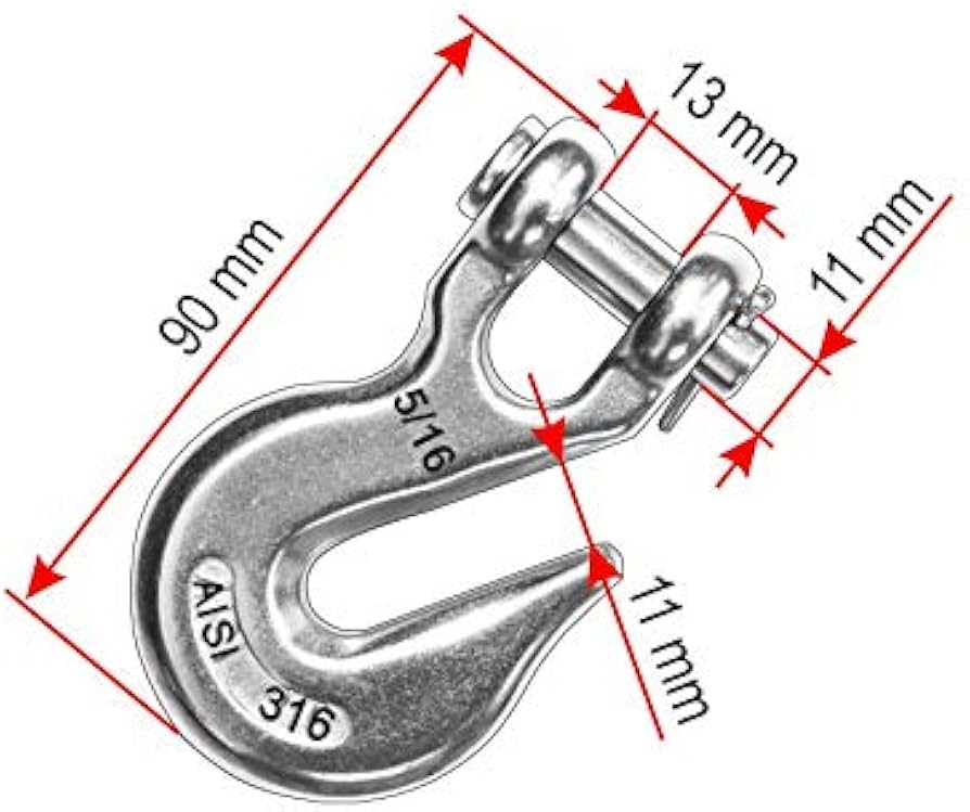 Tensor De Gancho Y Gancho De Acero Inoxidable 316 De