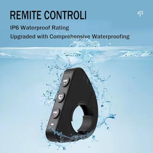 Wireless Bluetooth Media Button,IPX6 Riding Waterproof Controller,Steering Wheel Music Button,Wireless Handlebar Controller,Compatible with iPhone/Android Devices.for Bicycles,Motorcycles - Thumbnail 4