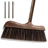 Xifando Robuster Winkelbesen - 113,8 cm Holzgriff Kompaktbesen für Innen/Außenbereich, Garage, Terrasse - Weiche PP-Borsten, langlebiger Kehrbesen