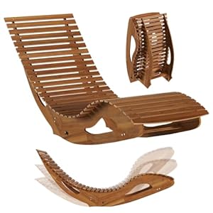 STEELSØN Solaria Gartenliege – Holzliege klappbar – Liegestuhl Akazienholz geölt – Sonnenliege bis 150kg – ergonomische Saunaliege – Gartenliege wetterfest – Schaukelliege für Garten – Relaxliege Holz