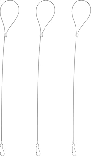 VILLCASE 3pcs Stainless Steel Adjustable Gate Latch Cable Pull Gate Latch Pull Gate Latch String Fence Gate Pull Lock Latch Gate Opener for Metal Wooden Fences Garden Backyard Door, Silver