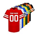 Freely Custom Football Jersey Customizable Colors Name Number Logos Personalized Football Jersey Men Women Youth Kids (Solid Color Series)