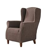 Estoralis Beta | Funda Sillon de Diseño Moderno | Tejido Elástico Caldera | para Sillon Orejero (de 70 a 110 cm.) | Máxima Adaptabilidad a Todo Tipo de sofás