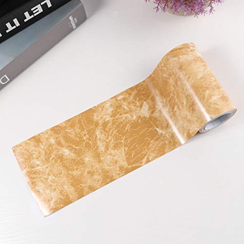 Papel de parede autoadesivo PVC decorativo BesPORTBLE, 10 cm de largura, padrão amarelo para cozinha