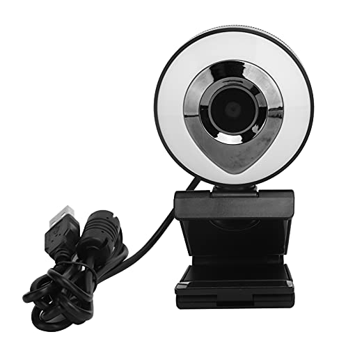 Dpofirs USB-Webcam mit Dual-Ring-Blitzlicht und Dual-Mikrofon für Computer, 30/25-FPS-Autofokus-Webkamera mit Rauschunterdrückungsmikrofon für Windows – Bild 7