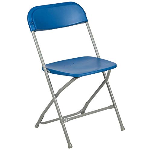 Flash Furniture 2 Pk. HERCULES Series 650 lb. Capacity Premium Blue Plastic Folding Chair Flash Furniture 2 Pk. HERCULES Series 650 lb. Capacity Premium Blue Plastic Folding Chair