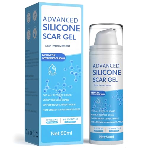 YEMAJIE Silicone Scar Gel Effective Scar Cream Reduces The Appearance of Both Old and New Scars from Burns Stretch Marks Injury Acne Keloid C-Section and More