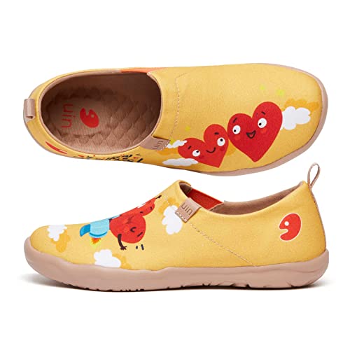 Image of UIN Women's Artistic Slip-On Shoes Vibrant Floral Casual Loafers Lightweight Comfortable Travel Footwear
