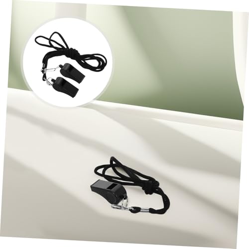 2 silbatos para árbitro ABS resistente con cordón miniatura 7