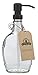 Jarmazing Products Vintage-Inspired Soap and Lotion Dispenser Bottle - Clear Glass with Black Stainless Steel Pump - 12 Ounces - One Pack