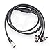 HangTon Power Cable Hirose 4 Pin Male to 2 x Right Angle Locking DC Barrel for Sony F5 Zaxcom QRX100 Lectrosonic SRC Receiver Atomos 7' Monitor 1m (2xdc-4pin)