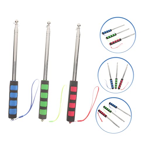 INOOMP 3 Peças De Mastro Telescópico De Mão Bandeira De Acampamento Decoração De Escritório Lousa Do