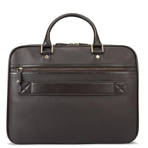Image of Da Milano Leather Laptop Bag for Men & for Women - Fits Up To 15 inch Laptop (6166A)