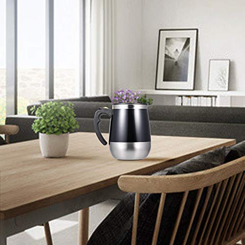 KKmoon Copo para caneca de café com agitação automática 400ml em aço inoxidável elétrico e automátic