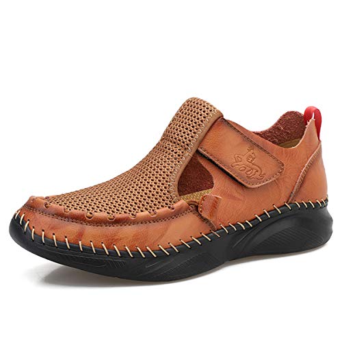 GOSPT Mens Beach Loafers Outdoor Summer Closed Toe Fisherman Sandals Water Shoes