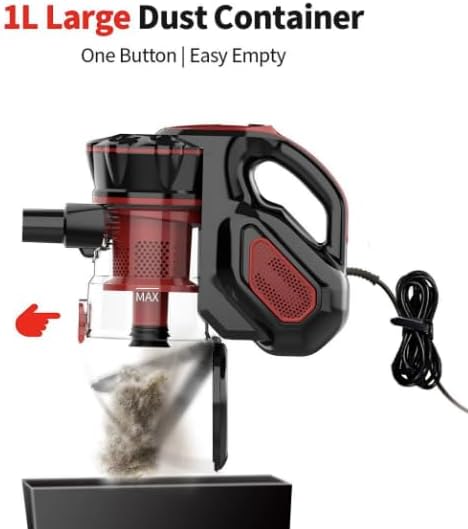 Powerful 18Kpa Suction Stick Vacuum Cleaner by Brand - Lightweight, HEPA Filter, Blue, Ideal for All Floors