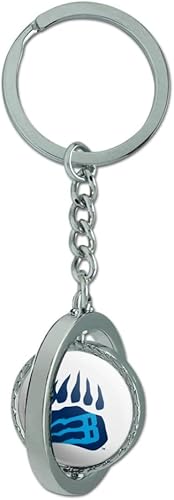 Miniatura 4 de GRAPHICS & MORE Bob Jones University Secondary Logo Keychain Spinning Round Chrome Plated Metal