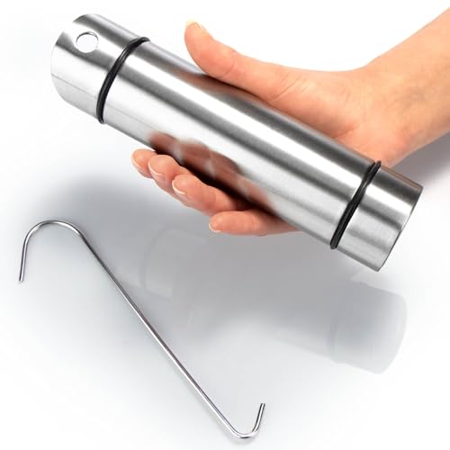 com-four® 2x Luftbefeuchter aus rostfreiem Edelstahl - Verdunster für Heizkörper zum Aufhängen - Wasserbehälter mit S-Haken für ein angenehmes Raumklima (2x Verdunster-Edelstahl)