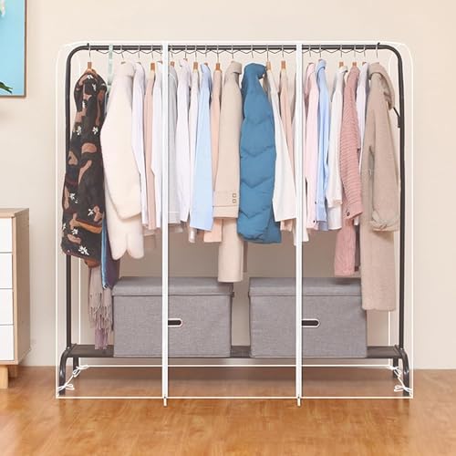Funda para perchero, impermeable y antihumedad, para chaquetas, abrigos y trajes, ideal para almacenamiento de armario, 180 x 50 x 150 cm