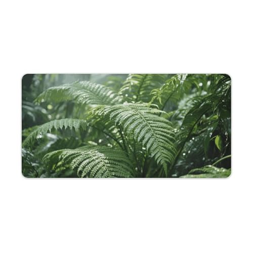 Grand tapis de souris de bureau pour ordinateur et jeux motif plantes