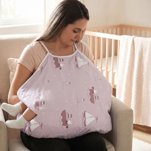 Image of BAYBEE Feeding Pillow for New Born Baby with Foldable Breastfeeding Cover | Ergonomic Feeding Cover for Nursing Mom (Lite Pink)