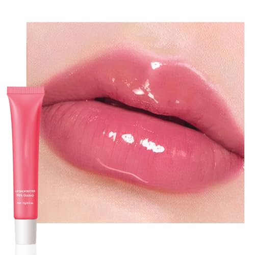 Image of FeiCuiYun Summer Lip Butter Lip Balm, Ultra-Hydrating Natural Vegan Lip Balm, Sheer-Tinted Shine & Hydration, Soothes & Softens Dry Lips Skincare, Balsamo labial hidratante #5 Pink Guava