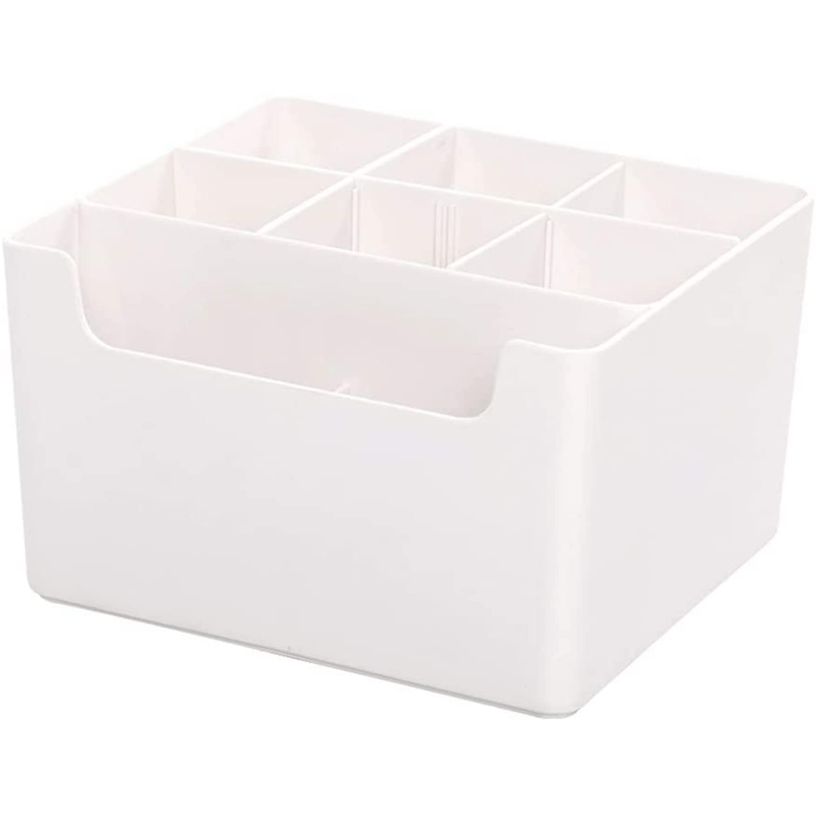Portapenne da scrivania Portapenne Multifunzionale, Scatola portaoggetti ordinata Staccabile e Facile da Pulire, portapennelli per Trucco di Grande capacità (Bianco 1)