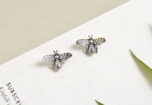 SLUYNZ 925 Sterling Silver Bee Earrings Studs for Women Teen Girls Cute Bumble Bee Earrings (A-Silver)3