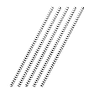 sourcing map 5mm x 250mm 304 Stainless Steel Solid Round Rod for DIY Craft – 5pcs